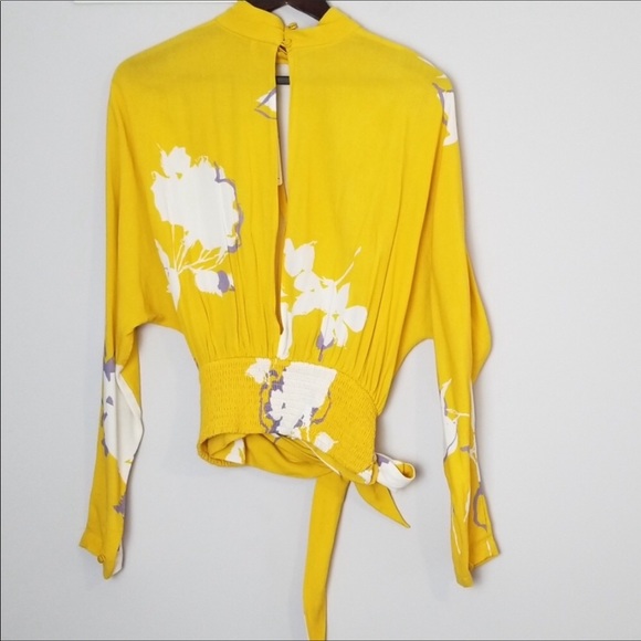 Free People Say You Love Me Keyhole Tie Blouse - Picture 6 of 8